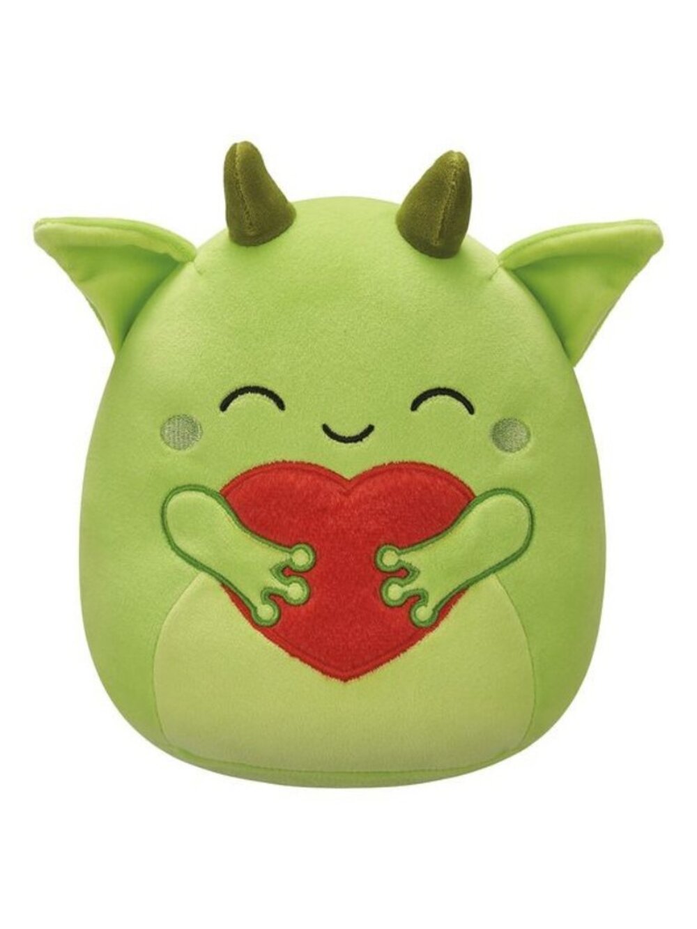 NWT Squishmallows Fitzy the Goblin Green Plush 8" Valentine's Day Gift Heart